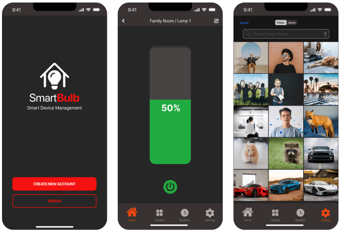 SmartBulb - Mobile App project by JLCreative Solutions